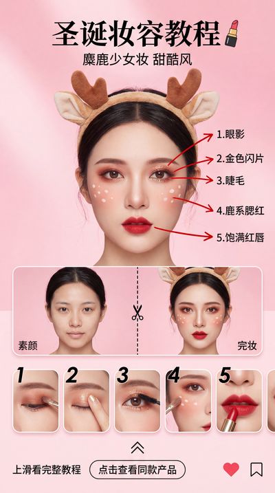 Christmas Special - Beauty Blogger Christmas Makeup Tutorial Interface